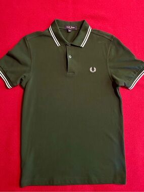 Fred Perry Dark Green Polo with Twin Tipping